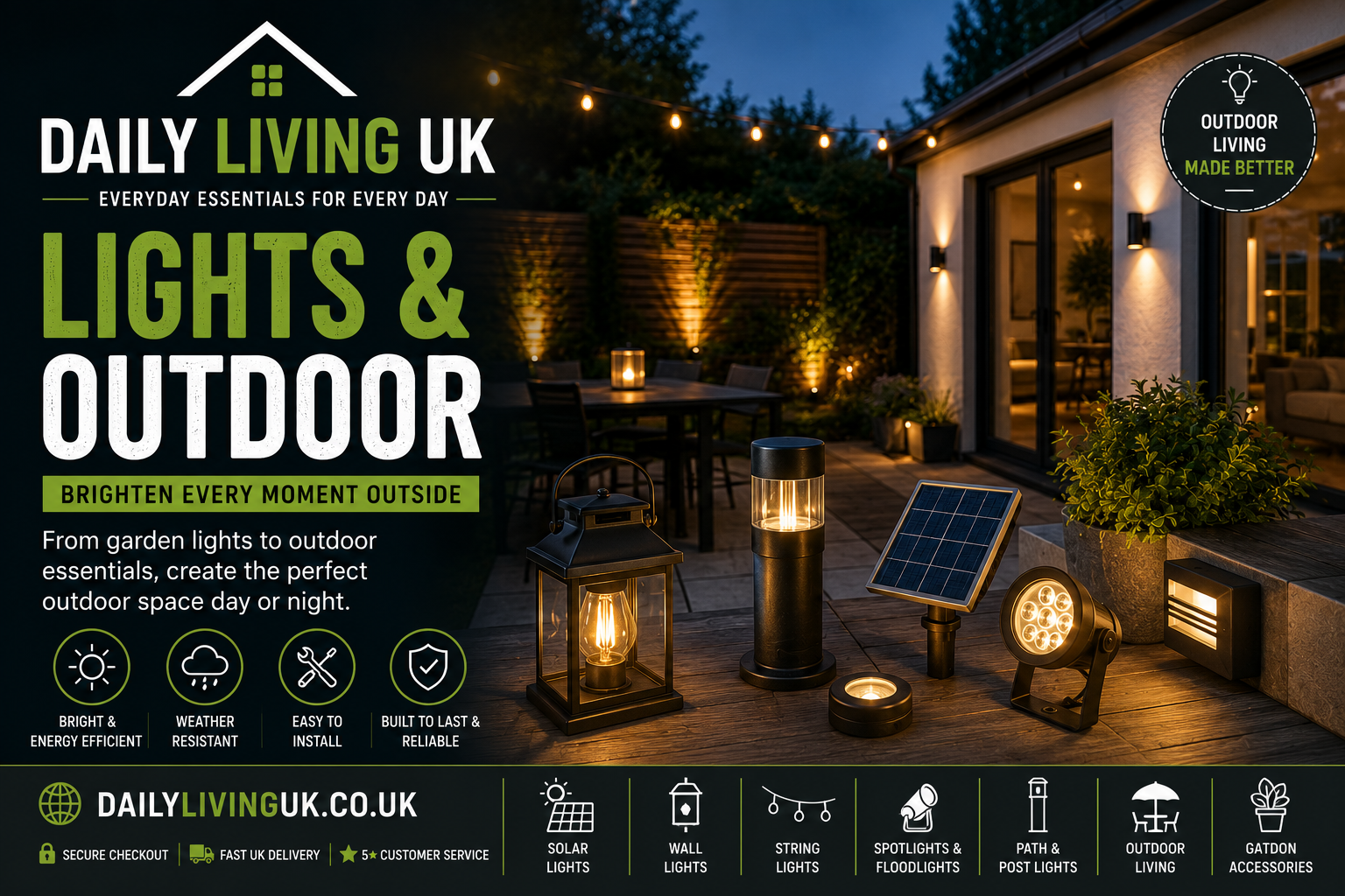 Camping Lights & Outdoor Lighting UK | Daily Living UK