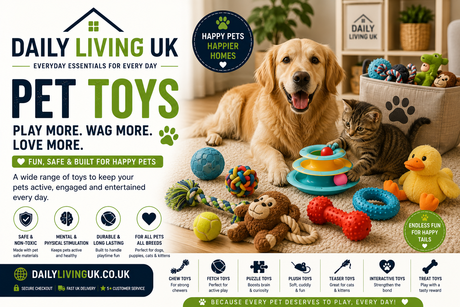 Pet Toys UK | Fun Toys for Dogs & Cats