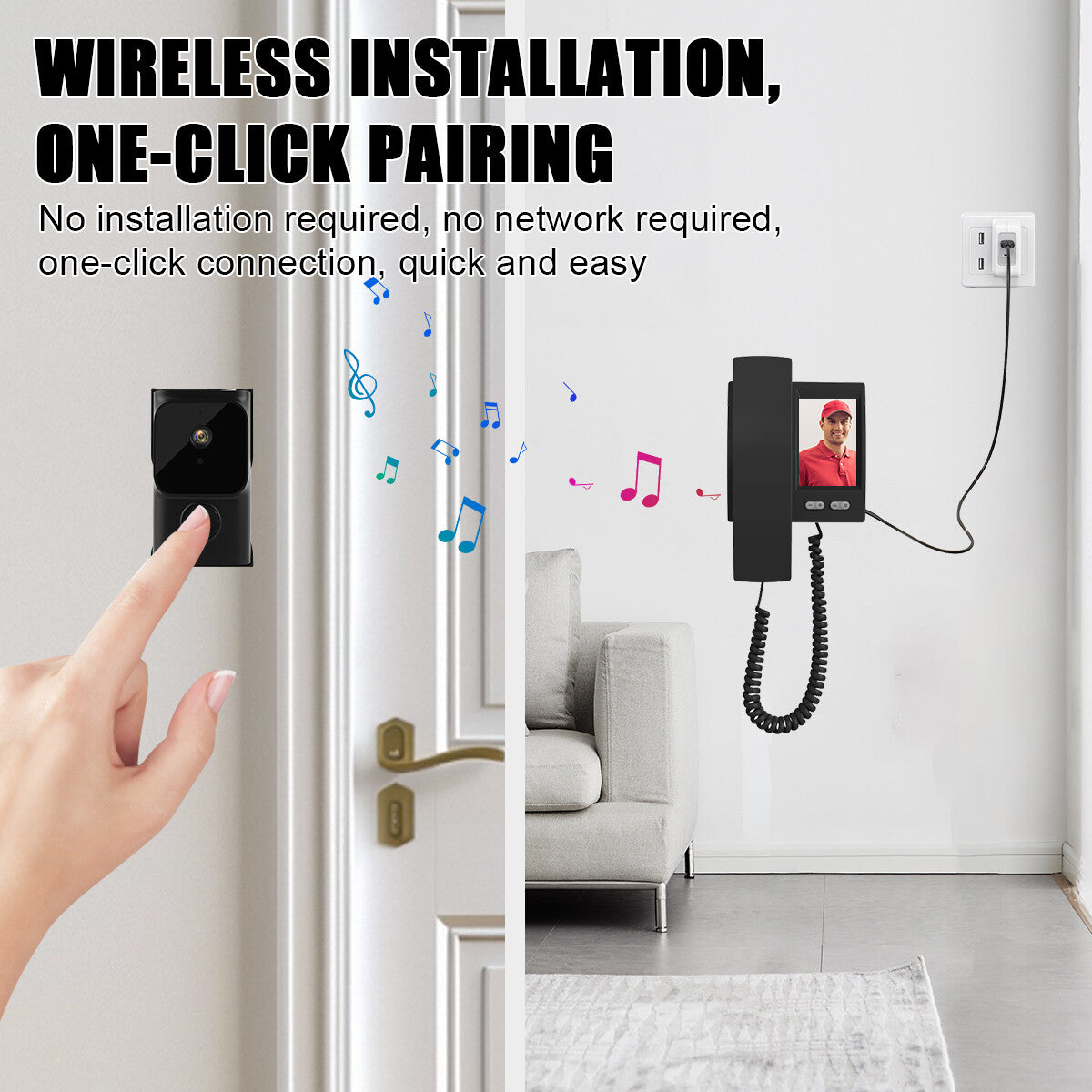 NEW Smart Wireless WiFi Ring Doorbell Security Intercom Video Camera Door Bell. Secondary image