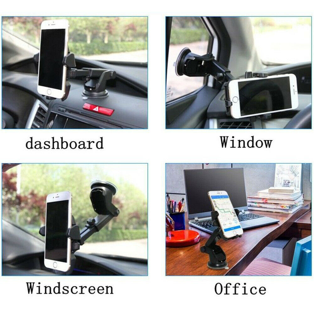 360 Rotatable In Car Suction Phone Holder Dashboard Windscreen Universal Mount Secondary image