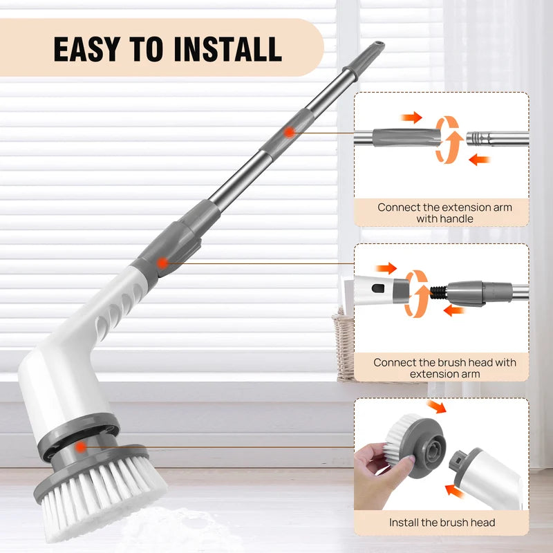 Electric Spin Scrubber with 9 Brush Heads | Daily Living UK Secondary image