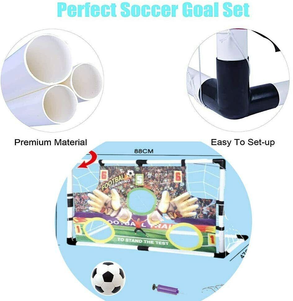 88cm Portable Football Goal with Target Net – Kids’ Soccer Shooting Practice Set Secondary image
