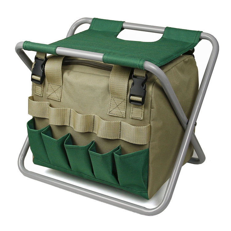 Gardening Stool With Tote Bag Chair Garden Tools Set Organizer, Folding Garden Seat Gardening Stool Gardening Secondary image