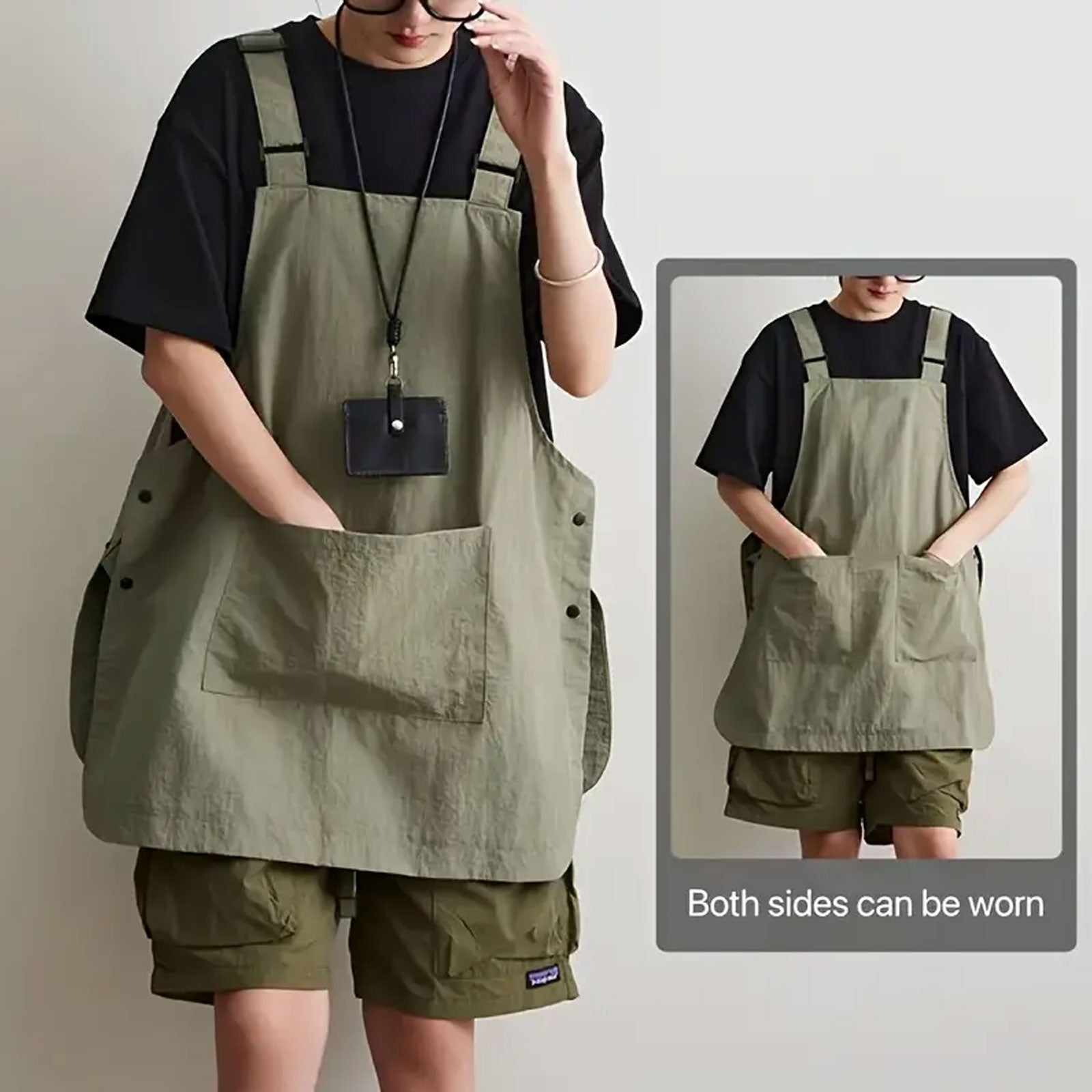 Professional Kitchen Apron Women Man BBQ Chef Waterproof Pocket Grill Aprons Secondary image