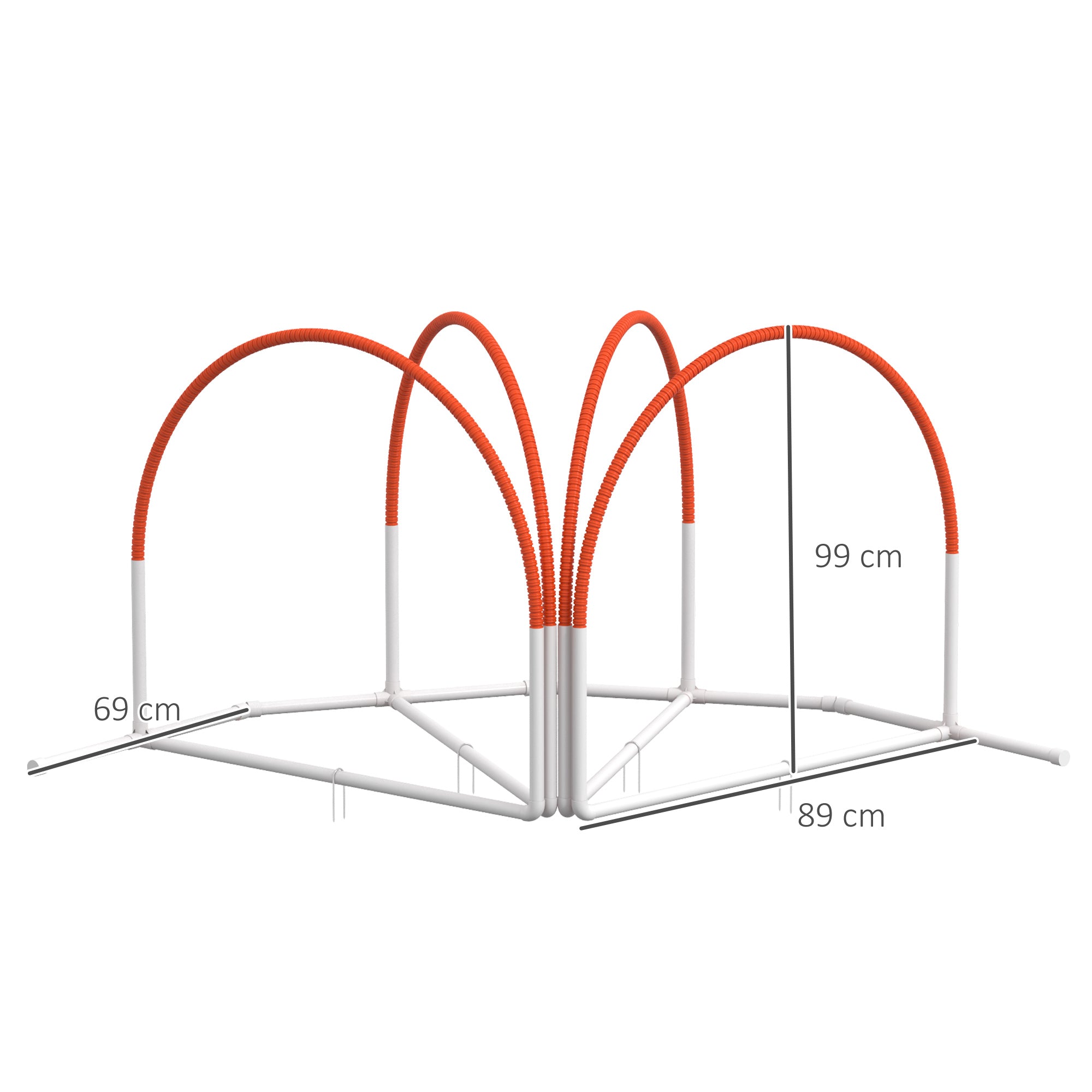 PawHut Dog Agility Equipment Set, Dog Agility Training Equipment For Dogs W/ Oxford Carry Bag, 4 PCS Weave Poles Orange Secondary image