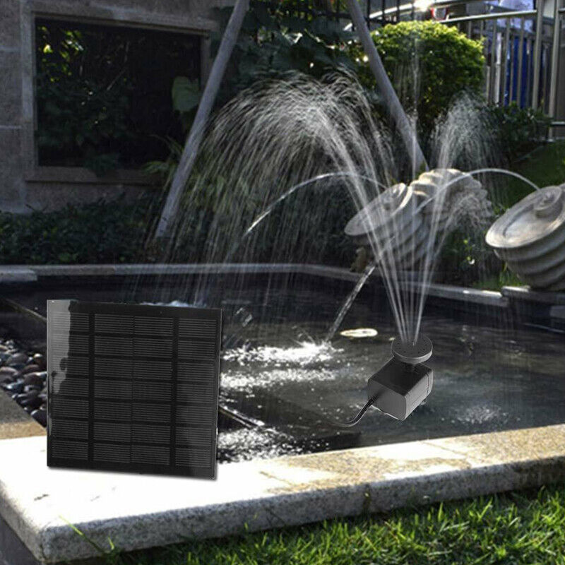 Solar Panel Powered Water Feature Garden Pool Pond Fish Aquarium Fountain Secondary image
