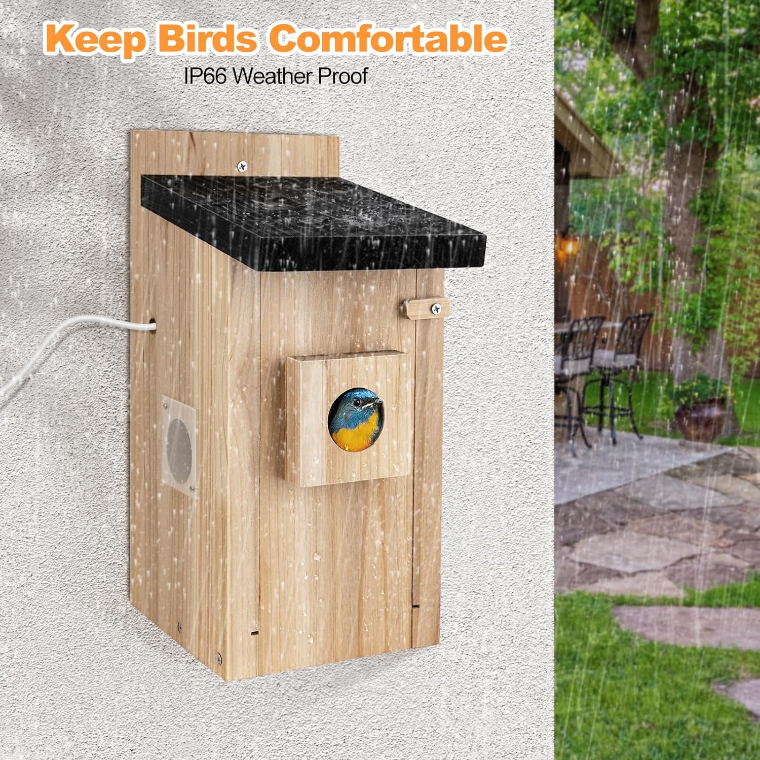 Smart Bird House With Camera,3MP Birdhouse Camera For Outdoors,Auto Capture Bird Videos & Motion Detection,Watch Bird Nesting & Hatching In Real Time,DIY Ideal Gift Secondary image
