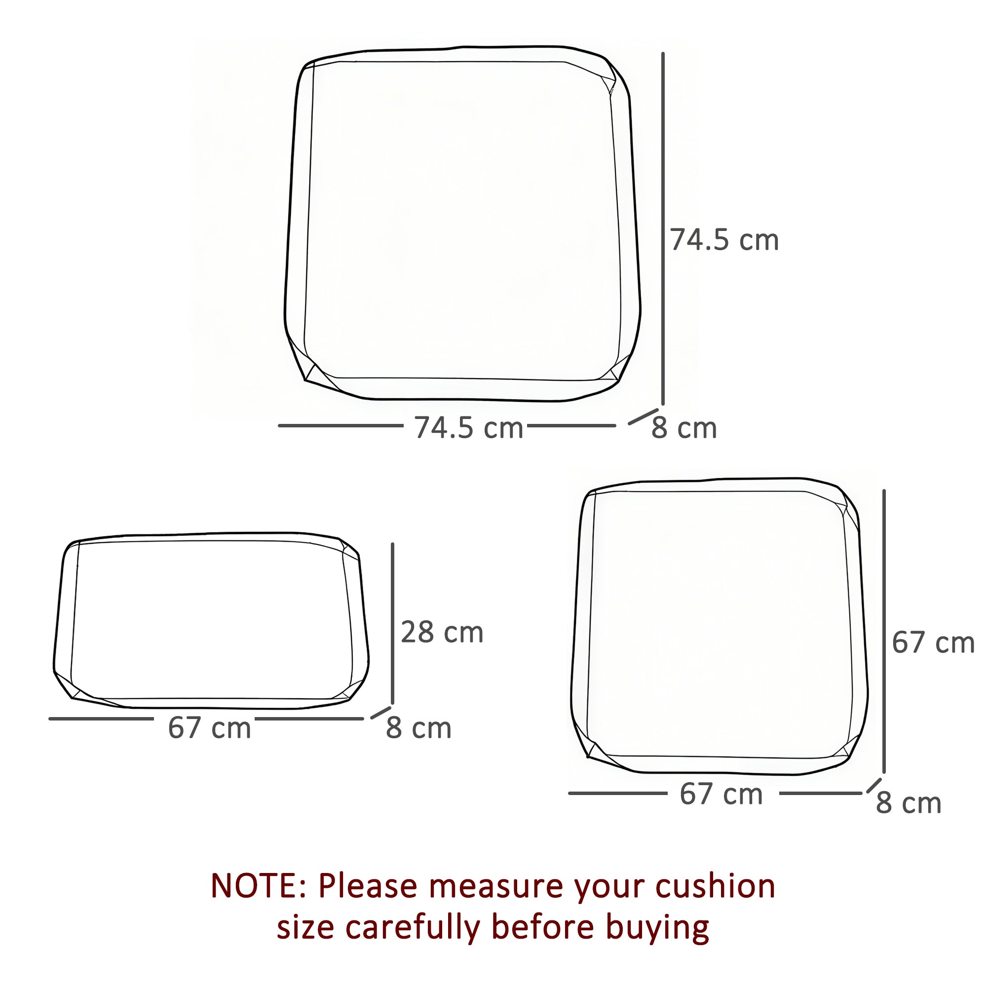 Cushion Cover Replacement Garden Rattan Patio Furniture Seat Cover Secondary image