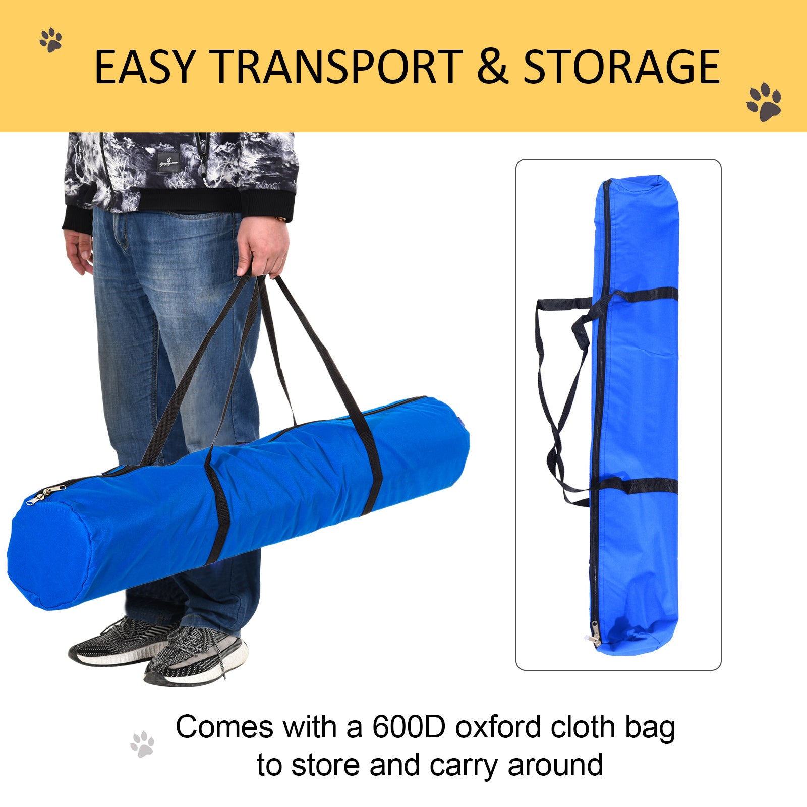PawHut Dog Agility Training Equipment Dog Play Run Obedience Training Set Adjustable (Poles) Secondary image