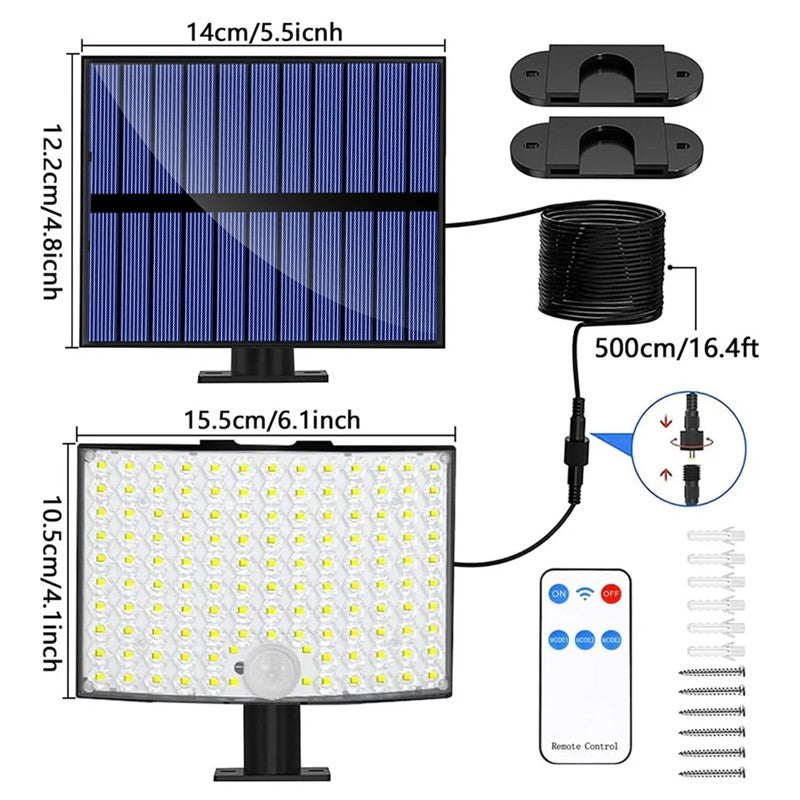LED Solar PIR Motion Sensor Wall Light Outdoor Garden Security Flood Street Lamp Secondary image