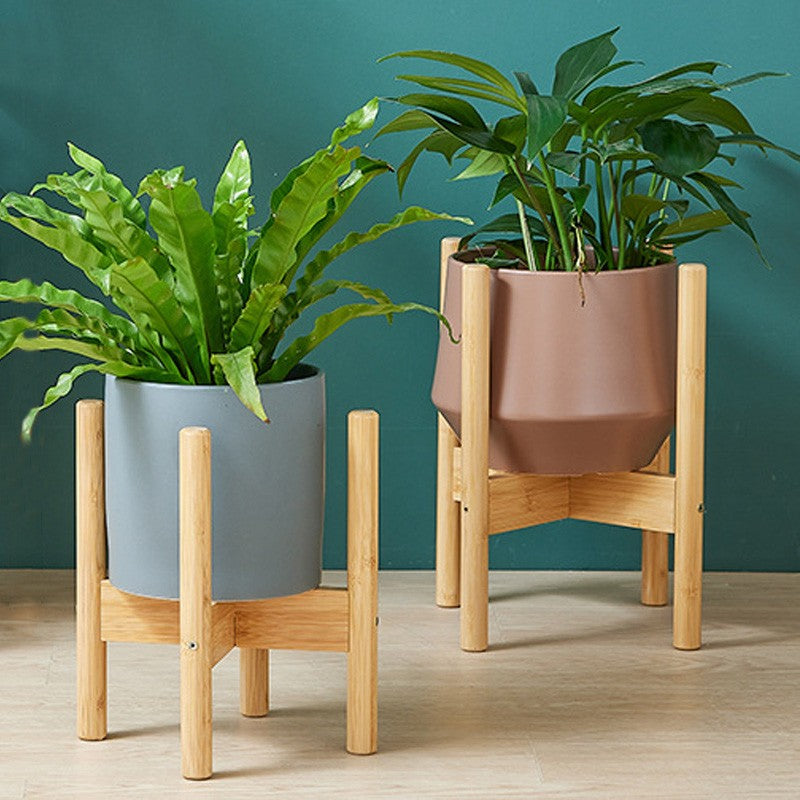 Large 35cm Indoor Plant Pot Stand Brown Tribal Cement 35cm Pot Holder Planter UK Secondary image