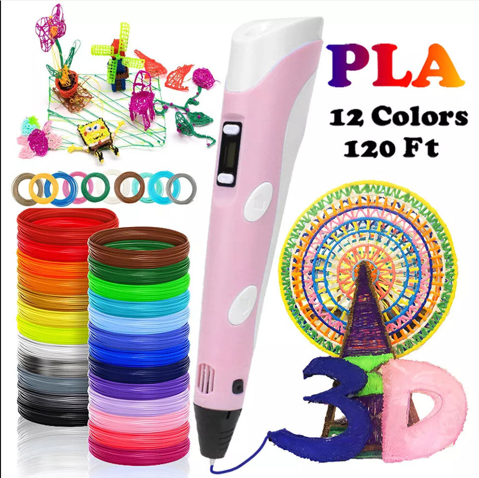 3D Printing Pen Set with 12-Colour PLA Filament – Creative Drawing Kit for Kids Secondary image