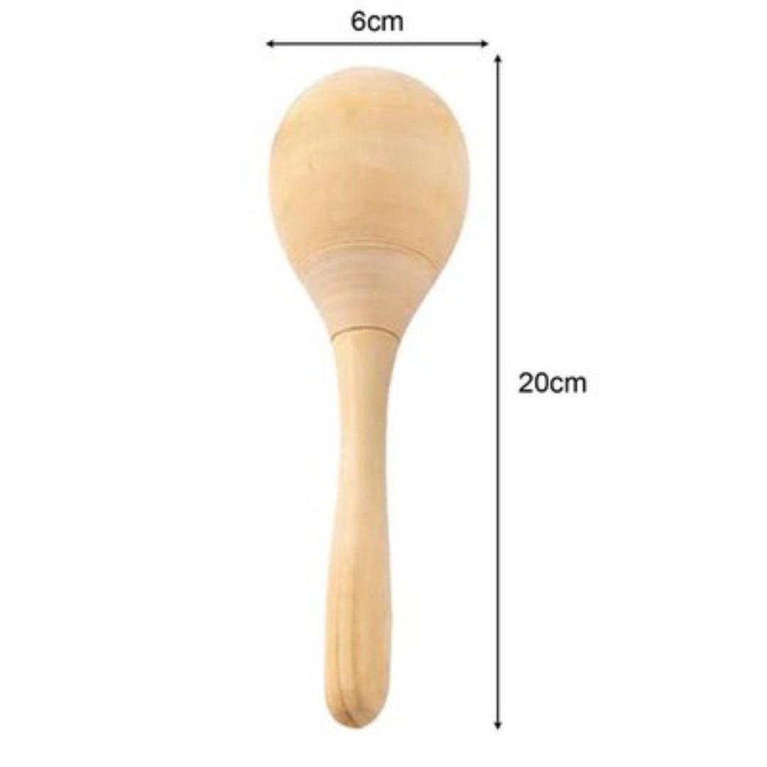 8Pcs Wood Maracas DIY Craft Toys For DIY Painting Music M Secondary image