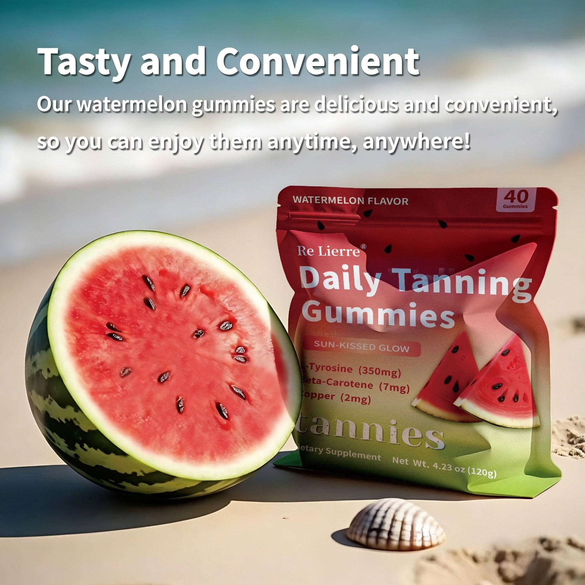 Daily Tanning Gummies-Watermelon Flavor Secondary image