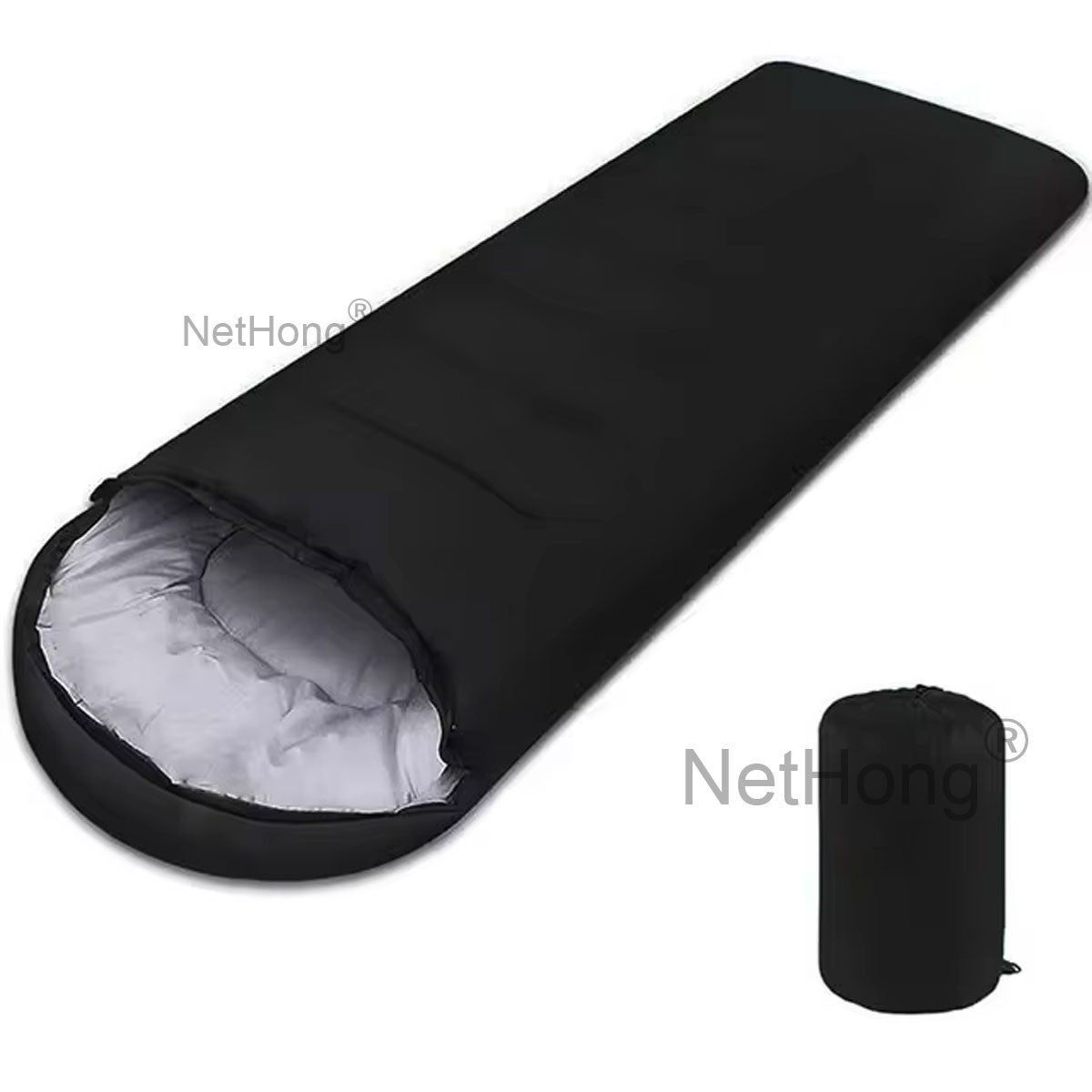 3-4 SEASON SINGLE SLEEPING BAGS CAMPING RECTANGULAR ENVELOPE ZIP UP KIDS Secondary image