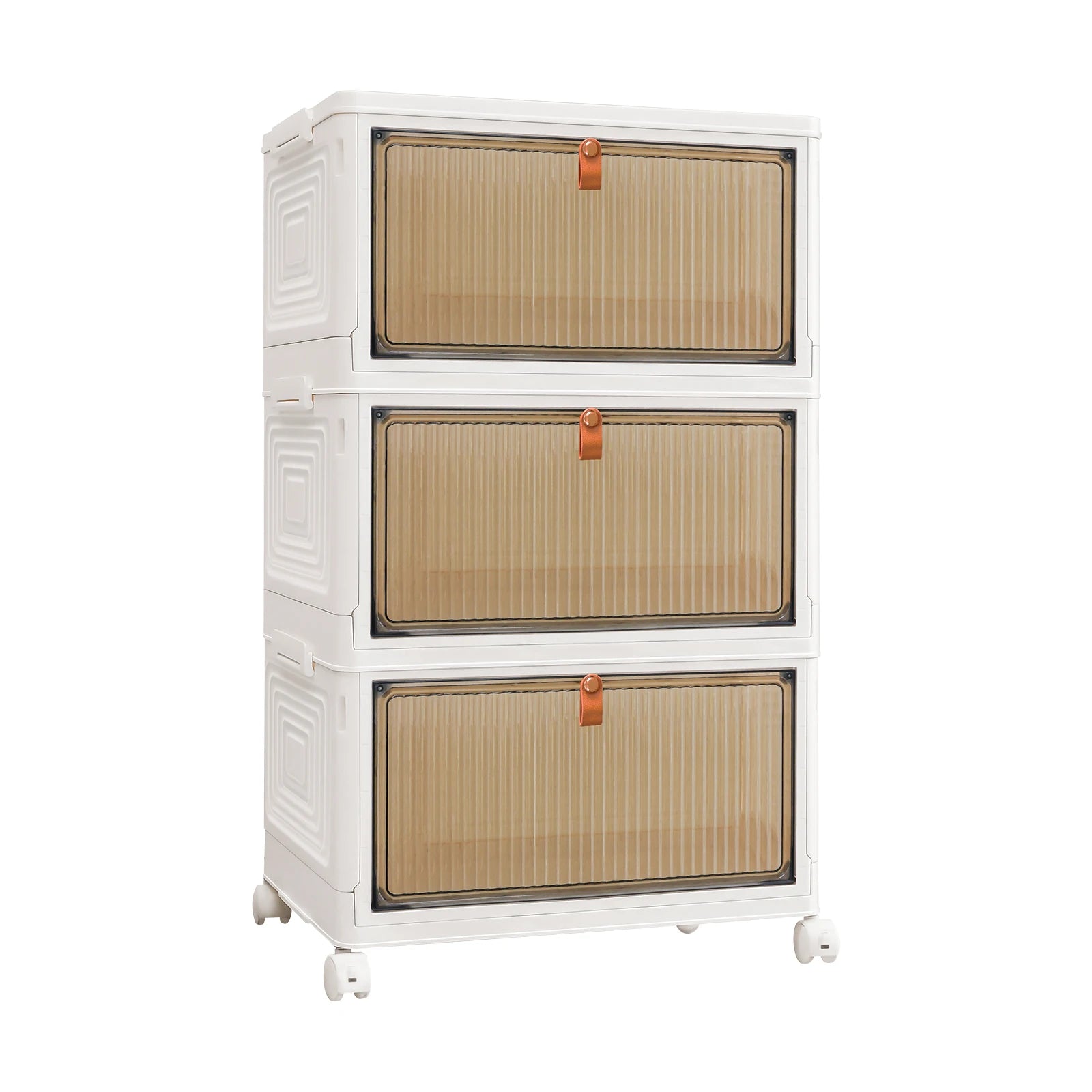 Stackable Storage Boxes With Lids,Sturdy PP Material, Foldable Plastic Storage Unit For Toys Office Supplies Clothes Secondary image