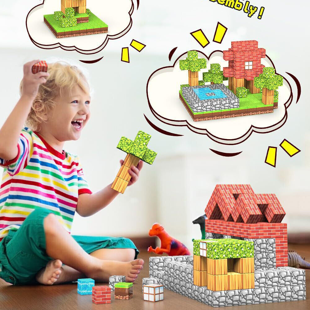 Set Minecraft Magnetic Building Blocks Children Kids Educational Toy Gifts Secondary image