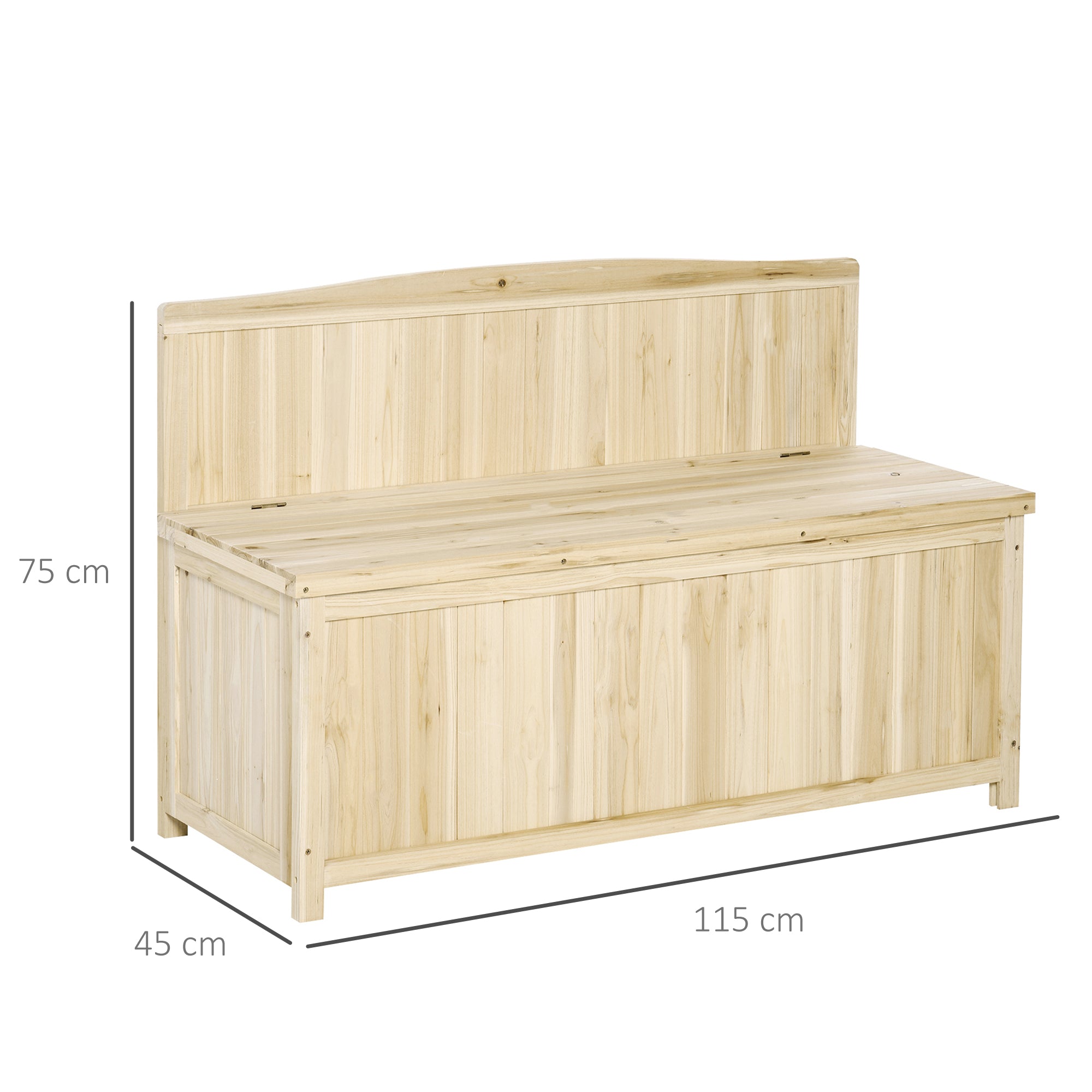 Wood Storage Bench For Patio Furniture, Outdoor Garden Seating Tools Secondary image