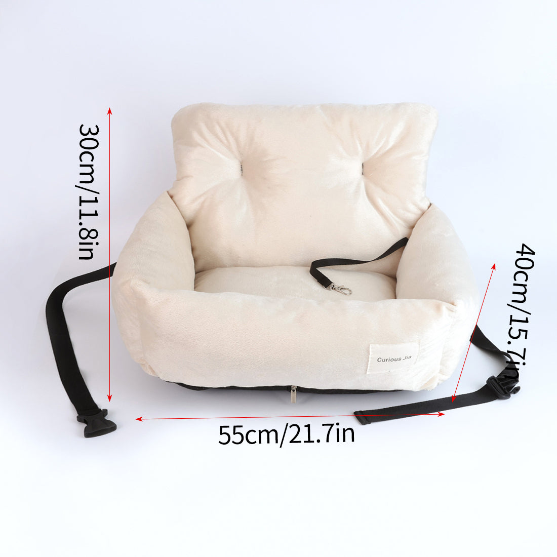 Travel Dog Bed Soft Washable Pet Puppy Cat Car Seat Cushion Comfort Protector--SIZE-55X40X30 Secondary image