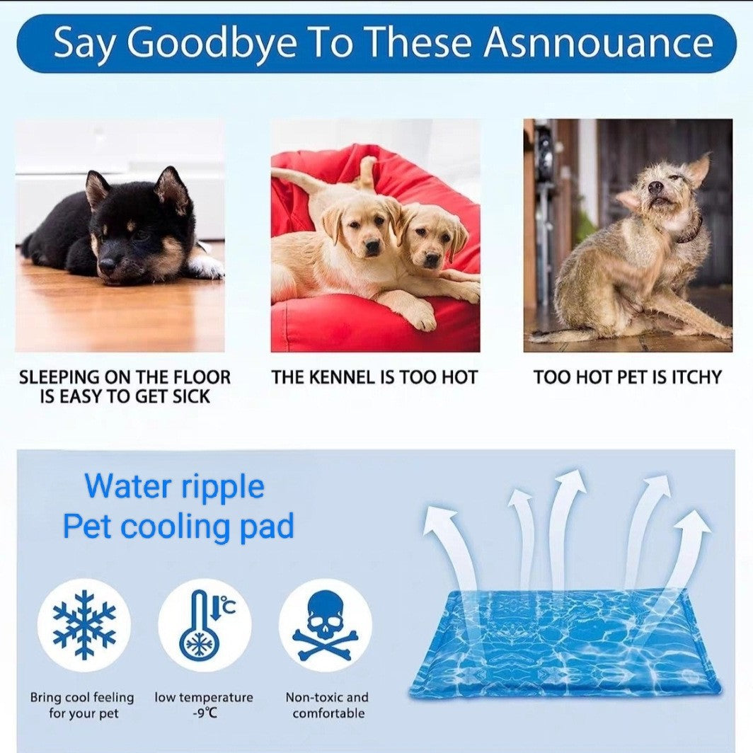 Water-wave-pattern Pet Gel-sponge Cooling Mat Secondary image