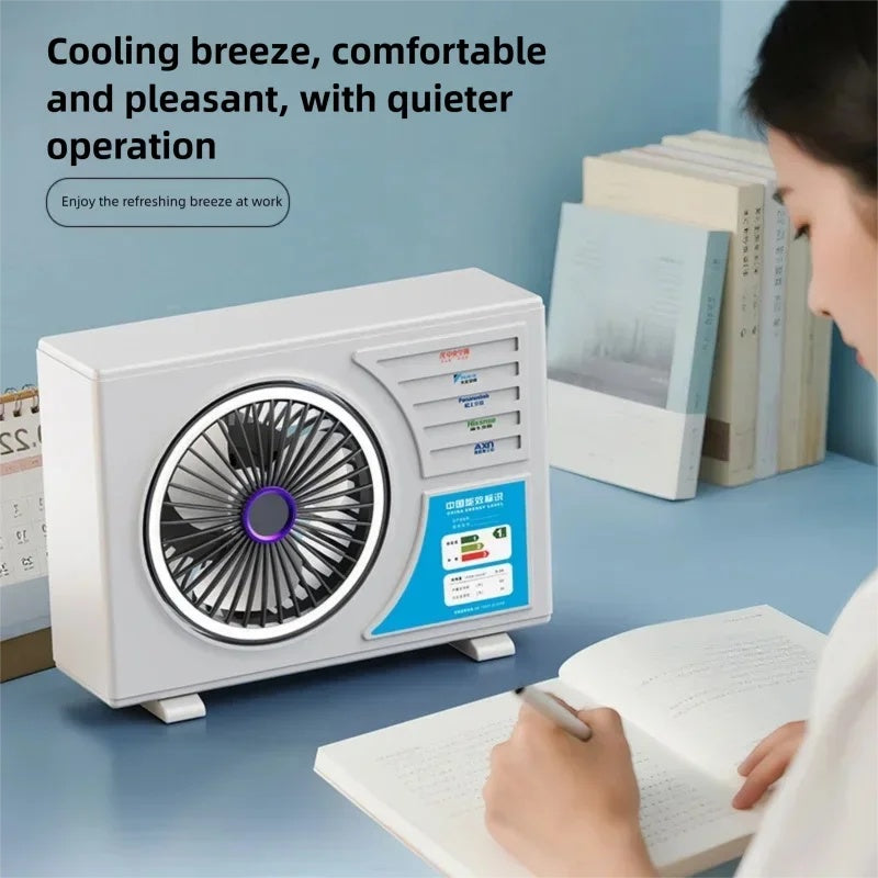 Folding Electric Fan Student Desktop Folding Light Cooling Fan Outdoor Camping Wall Hanging USB Charging Portable Ceiling Fan Secondary image